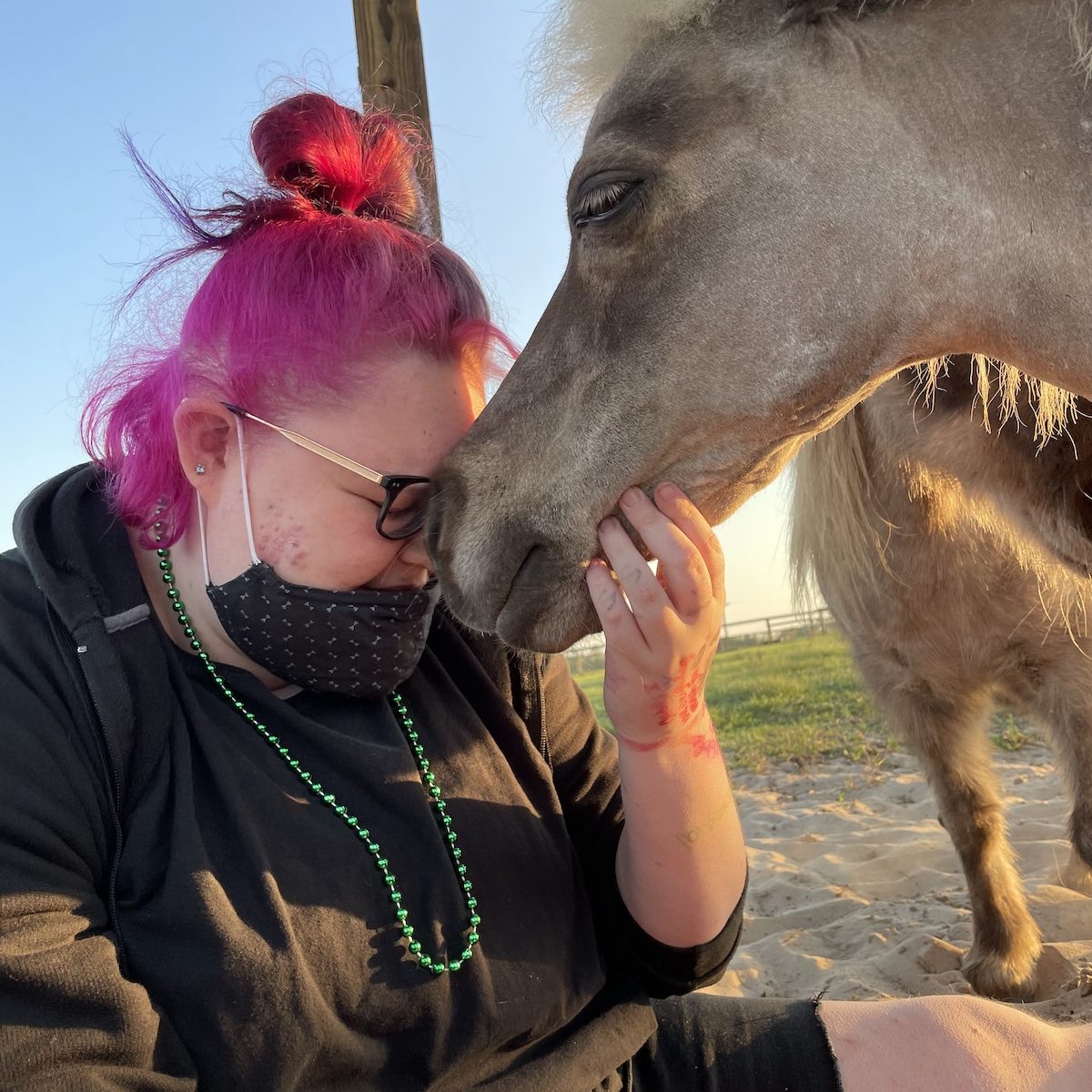 PEACE Pink Hair and Horse